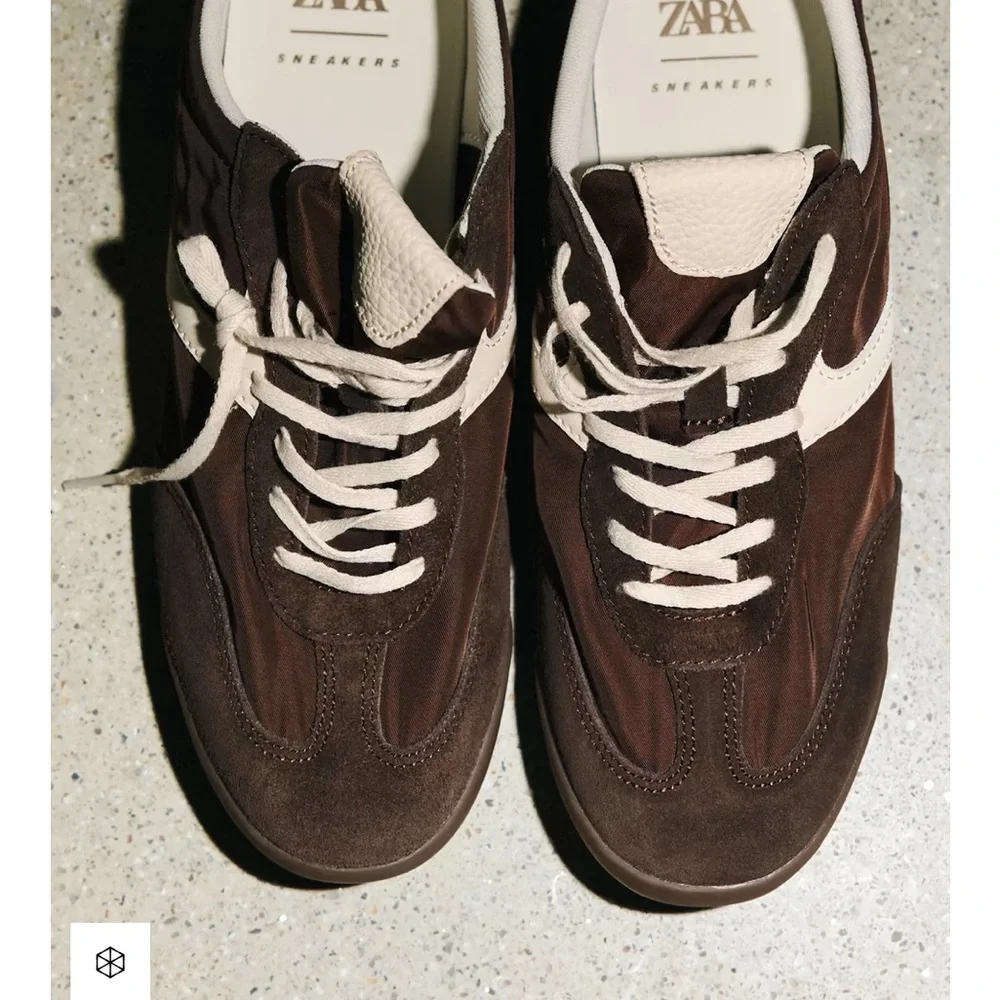 Zara Women’s Chocolate Brown Sneakers - Picture 6 of 10